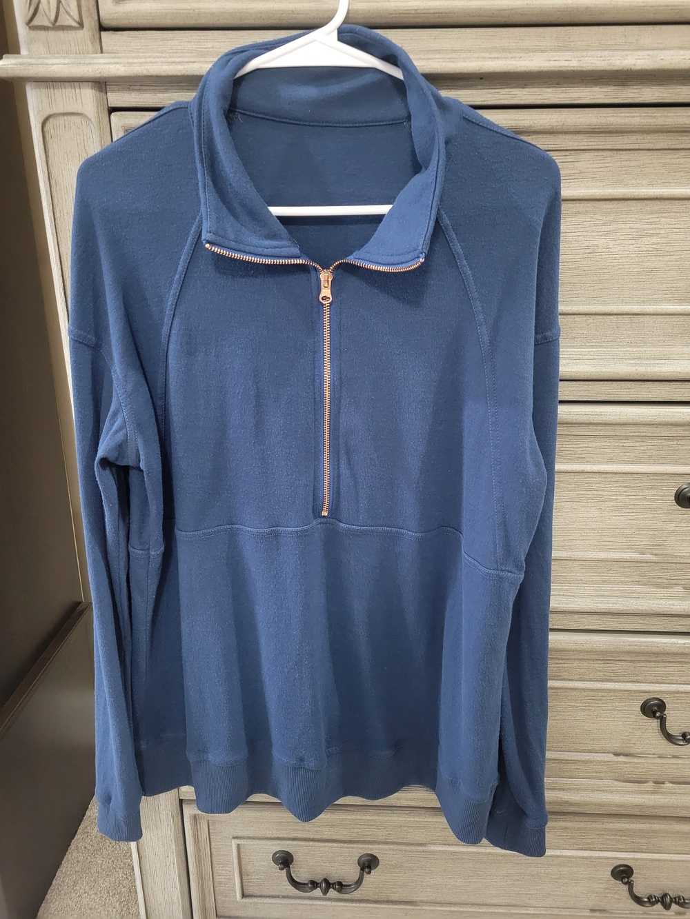 Quarter-Zip Pullover Sweatshirt - Blue